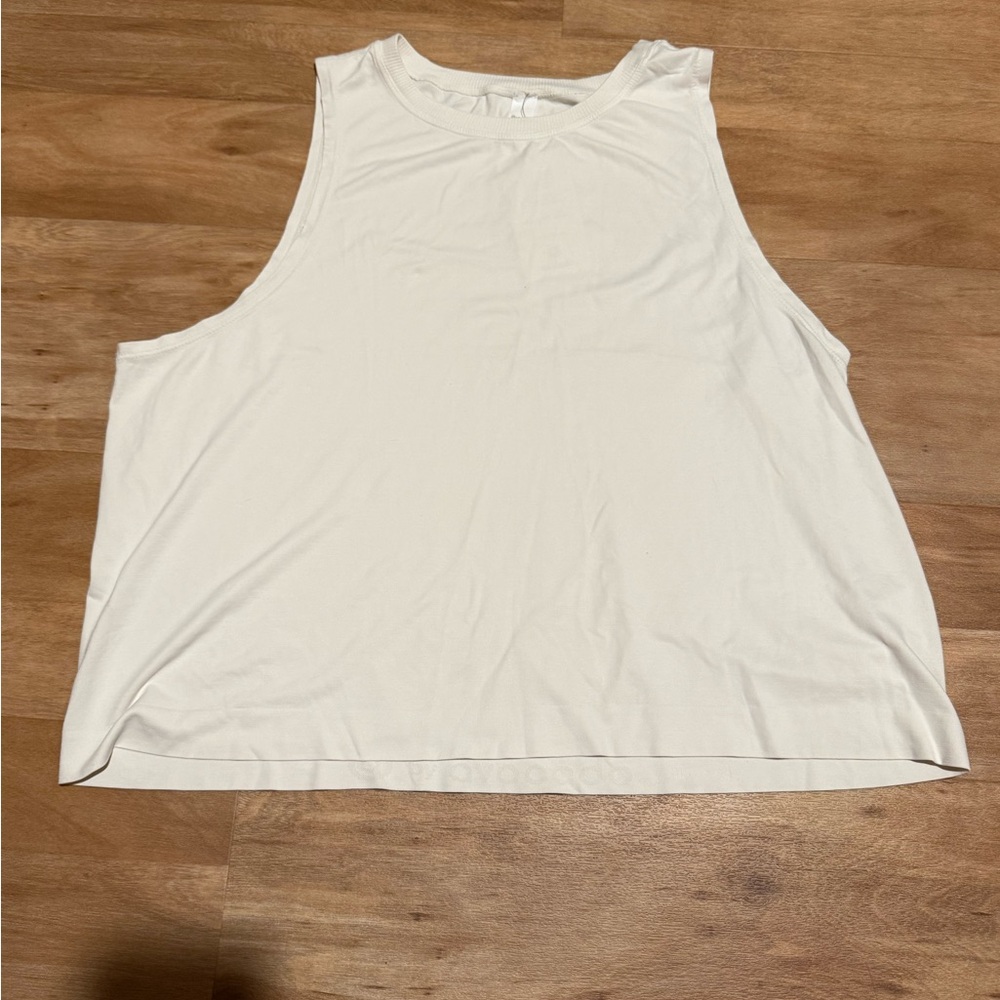 Women's Cream Sleeveless Top